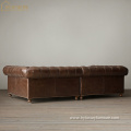 tufted chesterfield american style living room corner sofa